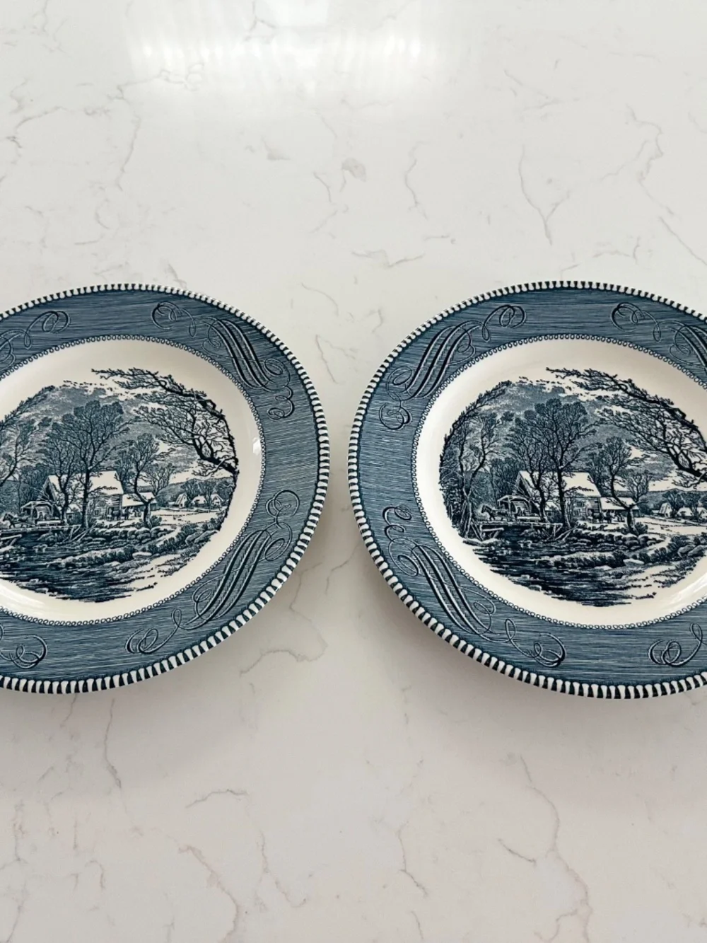 Currier & Ives “The Old Grist Mill” Dinner Plate